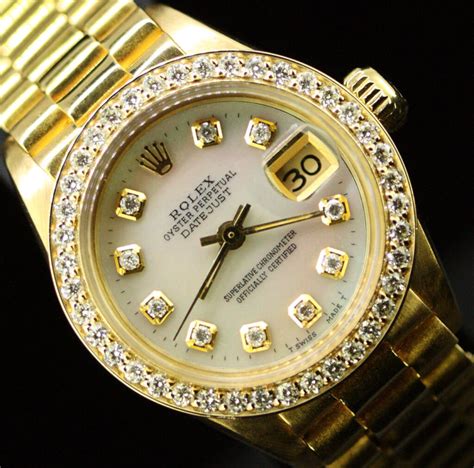 1.9 carat diamond u shape bezel rolex ladies|rolex lady datejust gold.